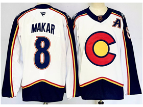Colorado Avalanche #8 Cale Makar White Reverse Retro 2.0 Jersey