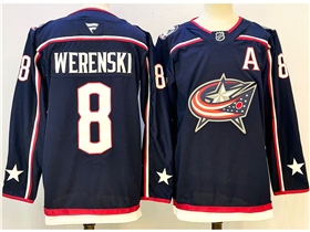 Columbus Blue Jackets #8 Zach Werenski Navy Jersey