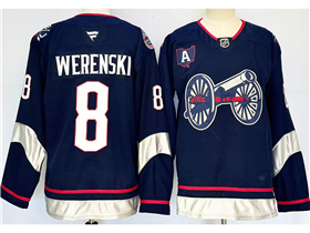 Columbus Blue Jackets #8 Zach Werenski Navy 2025 Stadium Series Jersey