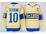 St. Louis Blues #10 Brayden Schenn Cream 2025 Winter Classic Jersey