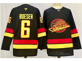 Vancouver Canucks #6 Brock Boeser Black Jersey