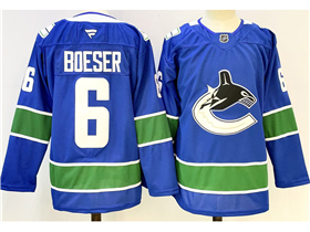 Vancouver Canucks #6 Brock Boeser Home Blue Jersey