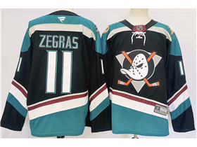 Anaheim Ducks #11 Trevor Zegras Alternate Black Jersey