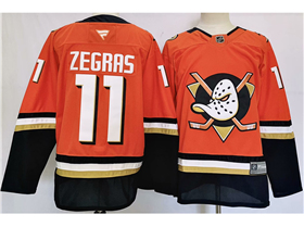 Anaheim Ducks #11 Trevor Zegras Orange Jersey