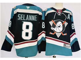 Anaheim Ducks #8 Teemu Selänne Alternate Black Jersey