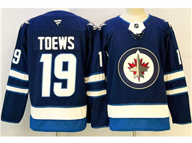 Winnipeg Jets #19 Jonathan Toews Navy Blue Jersey