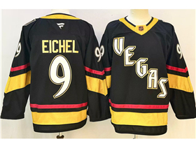 Vegas Golden Knights #9 Jack Eichel Black Reverse Retro Jersey