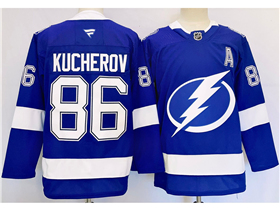 Tampa Bay Lightning #86 Nikita Kucherov Blue Jersey