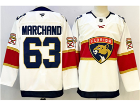 Florida Panthers #63 Brad Marchand White Jersey