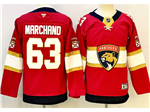 Florida Panthers #63 Brad Marchand Youth Red Jersey