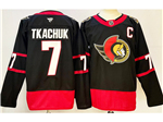 Ottawa Senators #7 Brady Tkachuk Black Jersey