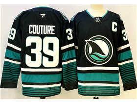 San Jose Sharks#39 Logan Couture Black Jersey