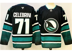 San Jose Sharks #71 Macklin Celebrini Black Jersey