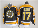 Boston Bruins #17 Milan Lucic 2000's Vintage CCM Black Jersey