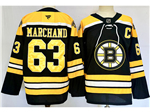 Boston Bruins #63 Brad Marchand Black Jersey
