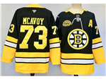 Boston Bruins #73 Charlie McAvoy Black Alternate 100th Anniversary Jersey