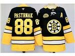 Boston Bruins #88 David Pastrnak Black Alternate 100th Anniversary Jersey