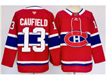 Montreal Canadiens #13 Cole Caufield Red Jersey