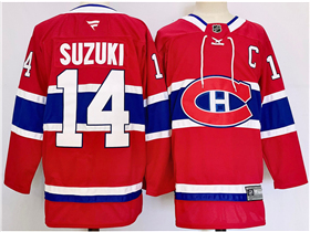 Montreal Canadiens #14 Nick Suzuki Red Jersey