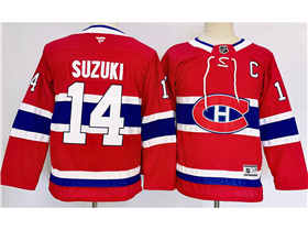 Montreal Canadiens #14 Nick Suzuki Youth Red Jersey