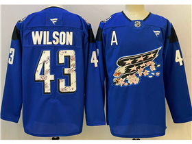 Washington Capitals #43 Tom Wilson Blue Cherry Blossom Jersey