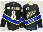 Washington Capitals #8 Alexander Ovechkin Black Reverse Retro 2.0 Jersey