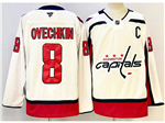Washington Capitals #8 Alexander Ovechkin White Jersey