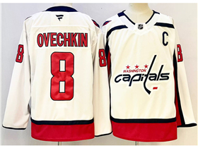 Washington Capitals #8 Alexander Ovechkin White Jersey
