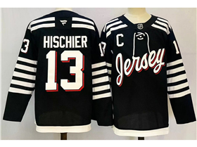 New Jersey Devils #13 Nico Hischier Alternate Black Jersey