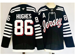 New Jersey Devils #86 Jack Hughes Alternate Black Jersey