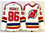 New Jersey Devils #86 Jack Hughes White Reverse Retro 2.0 Jersey