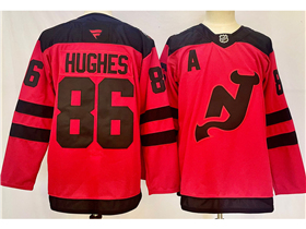 New Jersey Devils #86 Jack Hughes 2024 Stadium Series Red Jersey