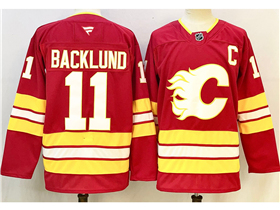 Calgary Flames #11 Mikael Backlund Home Red Jersey