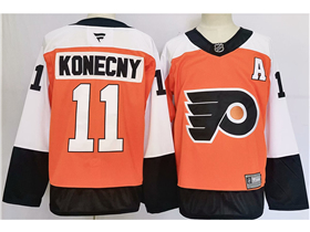 Philadelphia Flyers #11 Travis Konecny Orange Jersey