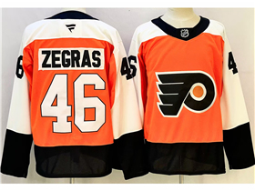 Philadelphia Flyers #46 Trevor Zegras Orange Jersey