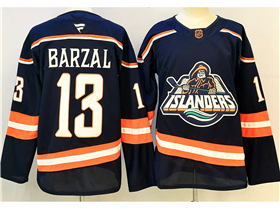 New York Islanders #13 Mathew Barzal Navy Reverse Retro Jersey