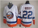 New York Islanders #22 Mike Bossy 1980's CCM Vintage White Jersey