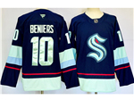 Seattle Kraken #10 Matty Beniers Navy Jersey