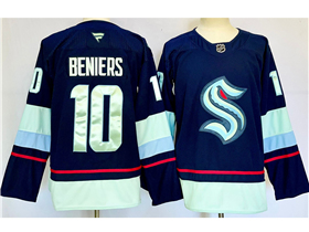 Seattle Kraken #10 Matty Beniers Navy Jersey