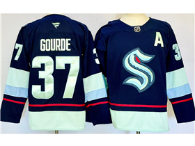 Seattle Kraken #37 Yanni Gourde Navy Jersey