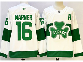 Toronto Maple Leafs #16 Mitchell Marner White St.Patrick's Day Jersey