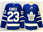 Toronto Maple Leafs #23 Matthew Knies Blue Jersey