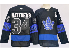 Toronto Maple Leafs #34 Auston Matthews Black Alternate Jersey