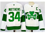Toronto Maple Leafs #34 Auston Matthews White St.Patrick's Day Jersey