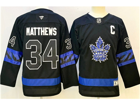 Toronto Maple Leafs #34 Auston Matthews Youth Black Alternate Jersey