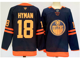 Edmonton Oilers #18 Zach Hyman Alternate Navy Jersey