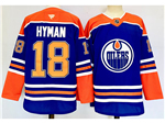 Edmonton Oilers #18 Zach Hyman Royal Blue Jersey