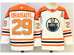 Edmonton Oilers #29 Leon Draisaitl White Reverse Retro Jersey