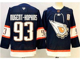 Edmonton Oilers #93 Ryan Nugent-Hopkins Navy Reverse Retro 2.0 Jersey