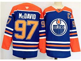 Edmonton Oilers #97 Connor McDavid Royal Blue Jersey